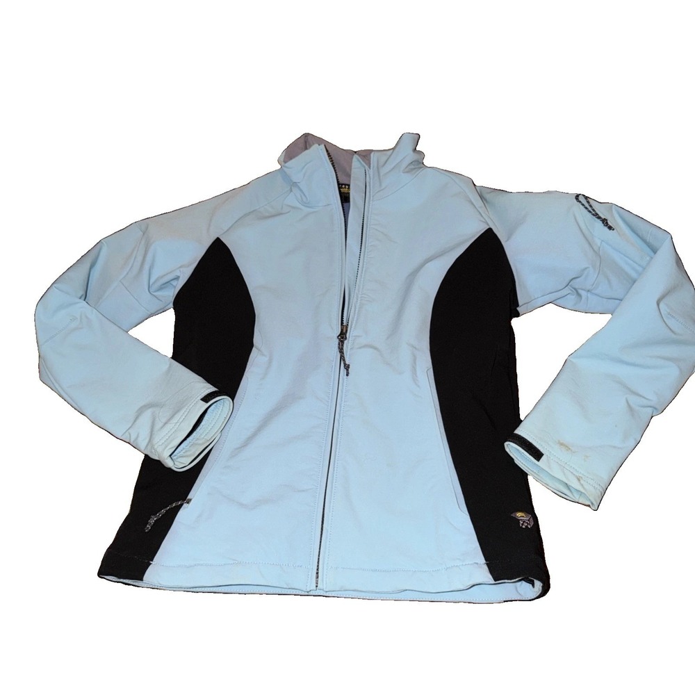 Mountain Hardwear Womens Solamere Soft Shell Jacket Size Small Blue Zip Coat